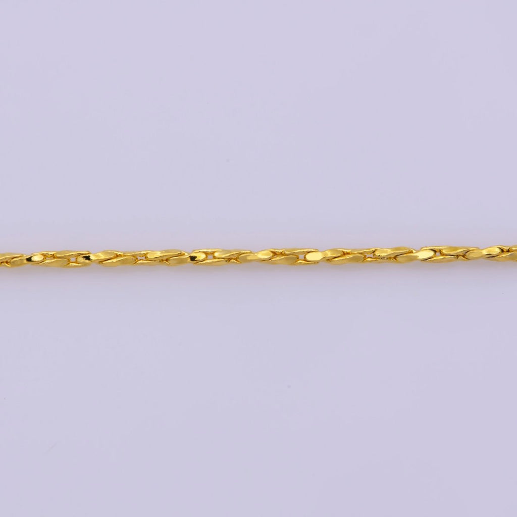0.8mm Dainty Wheat 18 Inches Layering Chain Necklace w. Spring Ring | WA-396 Clearance Pricing - DLUXCA