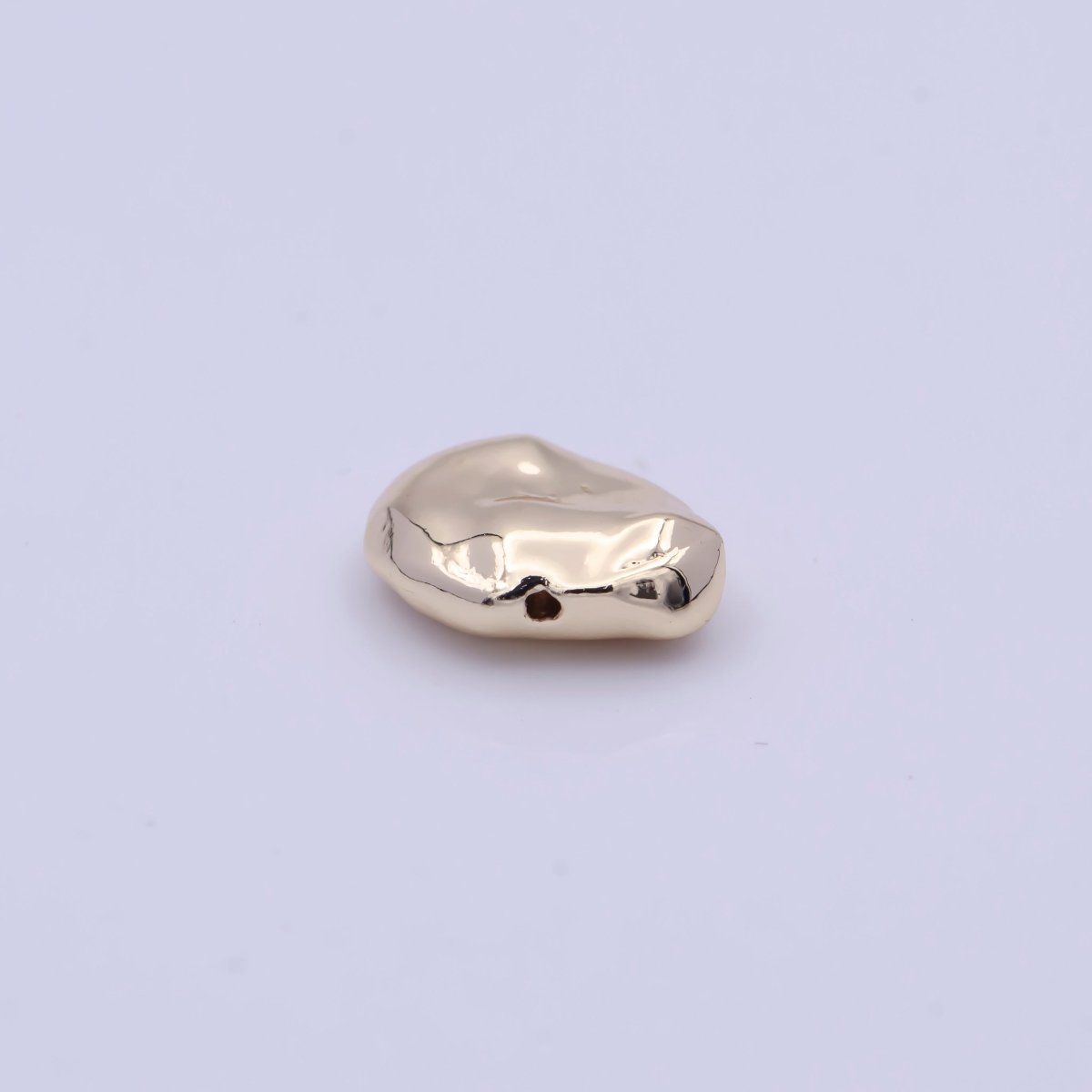11mm Nugget Beads Pebble Gold Spacer Beads Findings For Jewelry Making | B-078 - DLUXCA