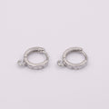 12mm Silver Cartilage Open Loop Huggie Earrings Supply | Z-362 - DLUXCA