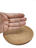 13.7'' Ready to Use 18K Gold plated Bead Necklace Chain, Layering Beaded Chain, Dainty 1mm Beaded Necklace w/ Spring Ring, or Pendant Charm Chain Necklace | CN-508 Clearance Pricing - DLUXCA
