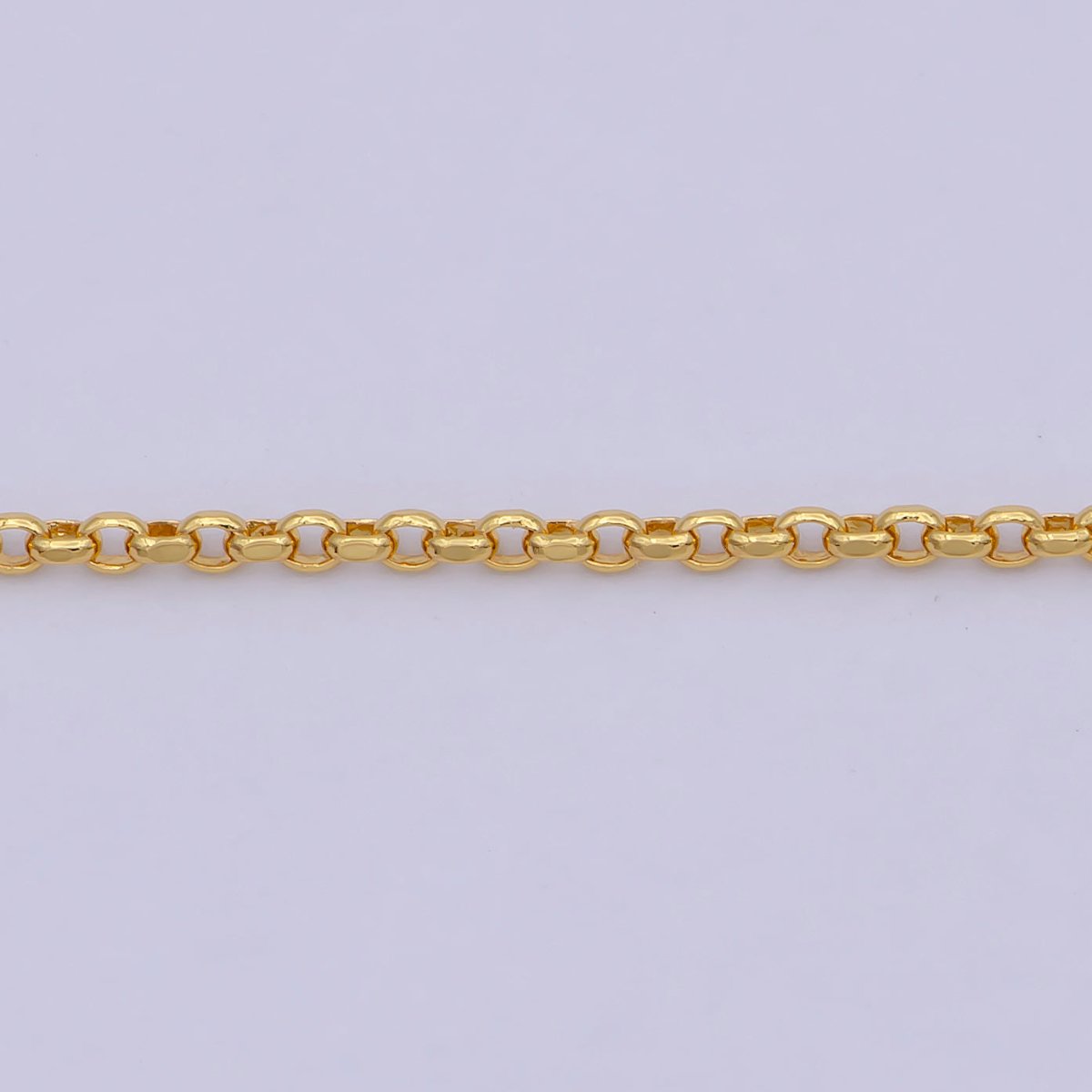 1.3mm 24K Gold plated Chain, Rolo Chain Dainty Gold Necklace Chain, Circle Cable Chain Wholesale | WA-747 Clearance Pricing - DLUXCA
