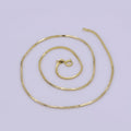 1.3mm Snake Herringbone 18 Inch, 20 Inch Layering Chain Necklace | WA-402 WA-403 Clearance Pricing - DLUXCA