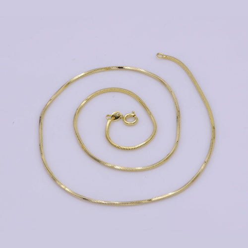 1.3mm Snake Herringbone 18 Inch, 20 Inch Layering Chain Necklace | WA-402 WA-403 Clearance Pricing - DLUXCA