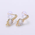 14K Dainty Gold plated High Heels Earring Studs For DIY Earring Making L-267 - DLUXCA