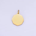 14K Gold Filed 15mm Hexagon Minimalist Charm | P949 - DLUXCA