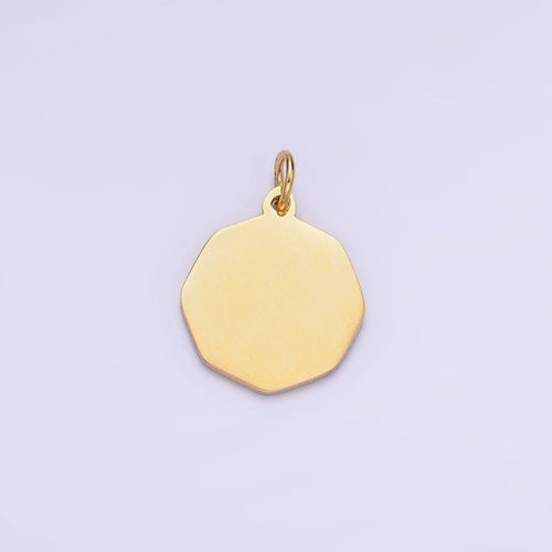 14K Gold Filed 15mm Hexagon Minimalist Charm | P949 - DLUXCA