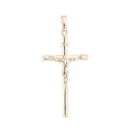 14k Gold Fill Jesus Cross Crucifix Christian, Church, Religion, Believe, DIY Necklace Pendant Charm Bead Bails Findings for Jewelry Making H-431 - DLUXCA