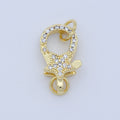 14k Gold Fill Star clasp for Bracelet Necklace Buckle Micro paved , CZ Cubic Lobster Clasp Fastener for Beading supplies Component L-403 L-404 - DLUXCA