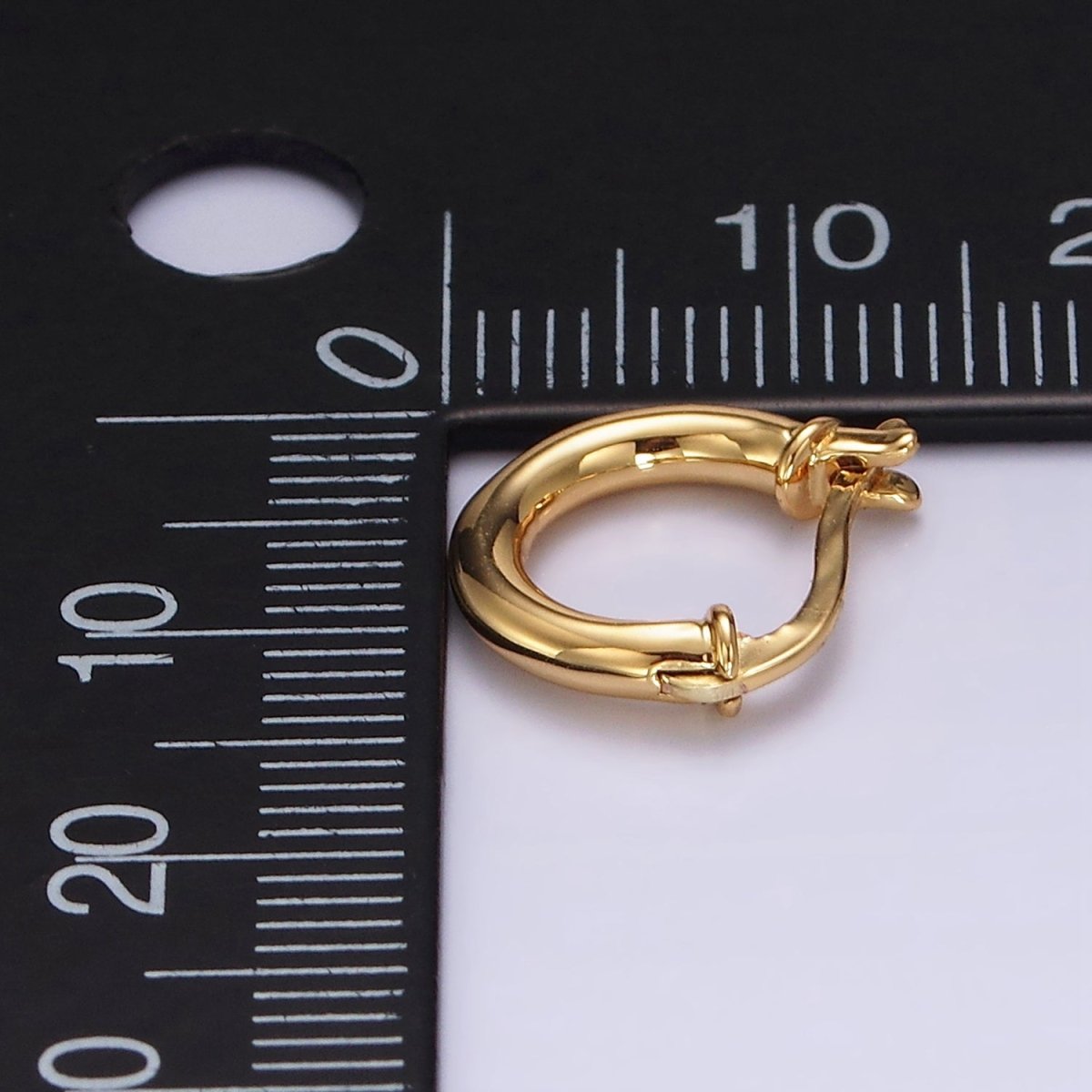 14K Gold plated 12mm Tube Minimalist French Latch Hoop Earrings in Gold & Silver | AE116 AE117 - DLUXCA
