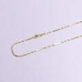 14K Gold plated 1.3mm Unique Cocoon Snake Chain 18 Inch Layering Necklace | WA-1743 - DLUXCA