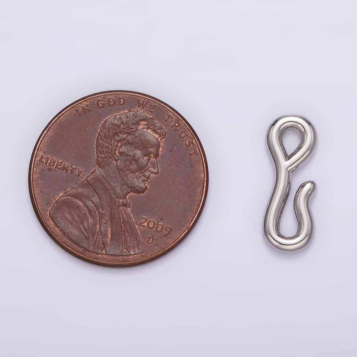 14K Gold plated 15mm Minimalist Wiggly Hook Closure Supply Findings in Gold & Silver | Z652 - DLUXCA