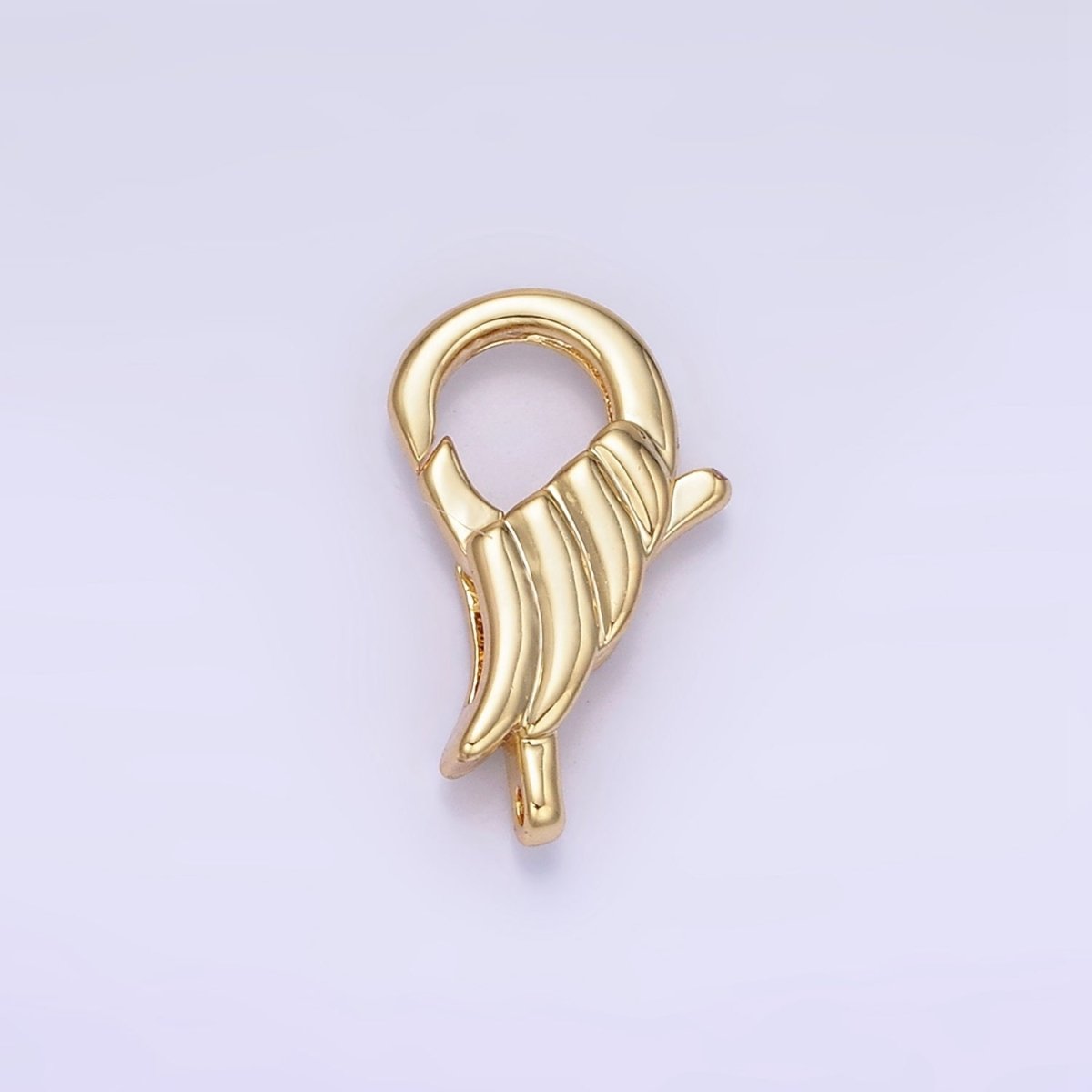 14K Gold plated 15mm Wings Croissant Lobster Clasps Closure Findings | Z764 - DLUXCA