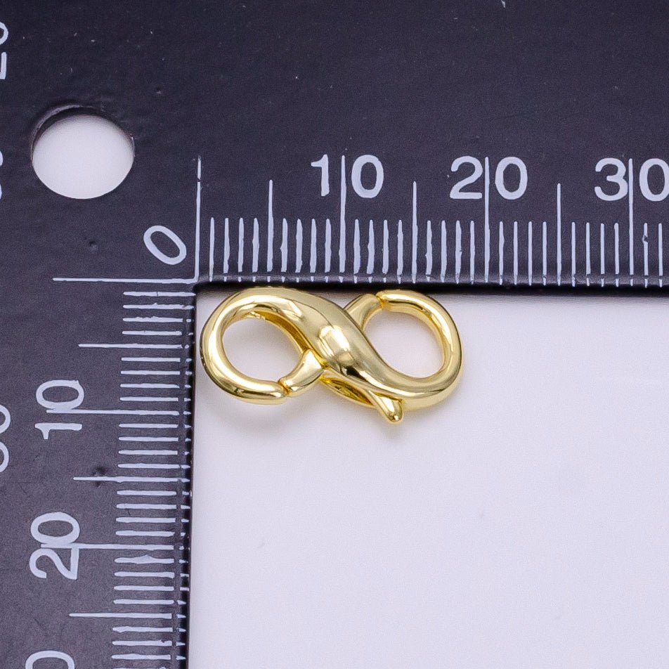14K Gold plated 18mm Double Lobster Claw Clasps Jewelry Finding Supply in Gold & Silver | Z683 - DLUXCA