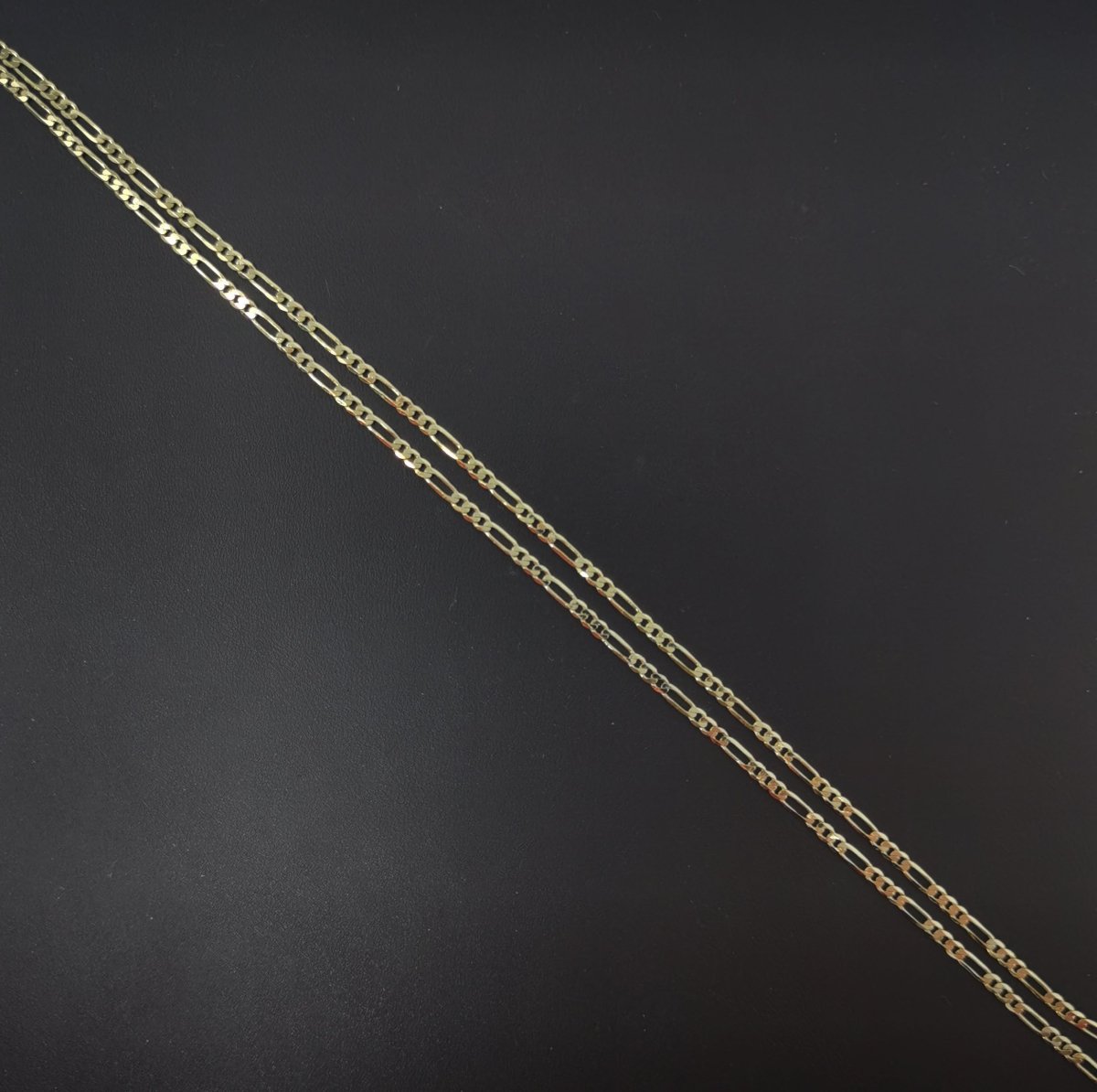 14K Gold plated 1.8mm Figaro Chain 23.5 inch Finished Necklace For Wholesale Necklace Dainty Jewelry Making Supplies | WA-485 Clearance Pricing - DLUXCA