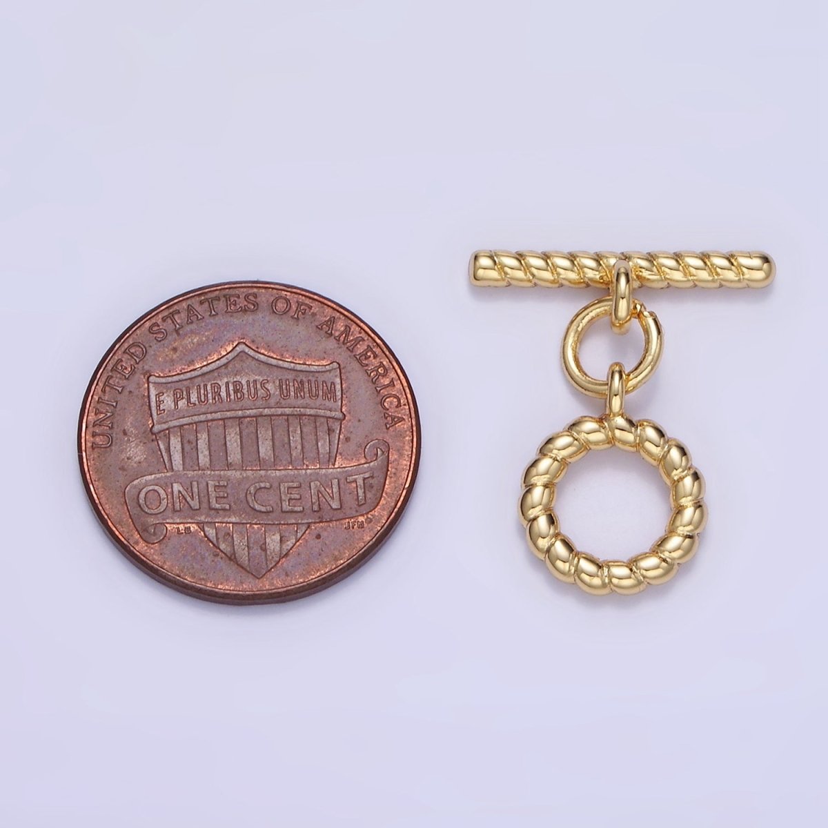 14K Gold plated 20mm Croissant Toggle Clasps Closure Findings | Z769 - DLUXCA