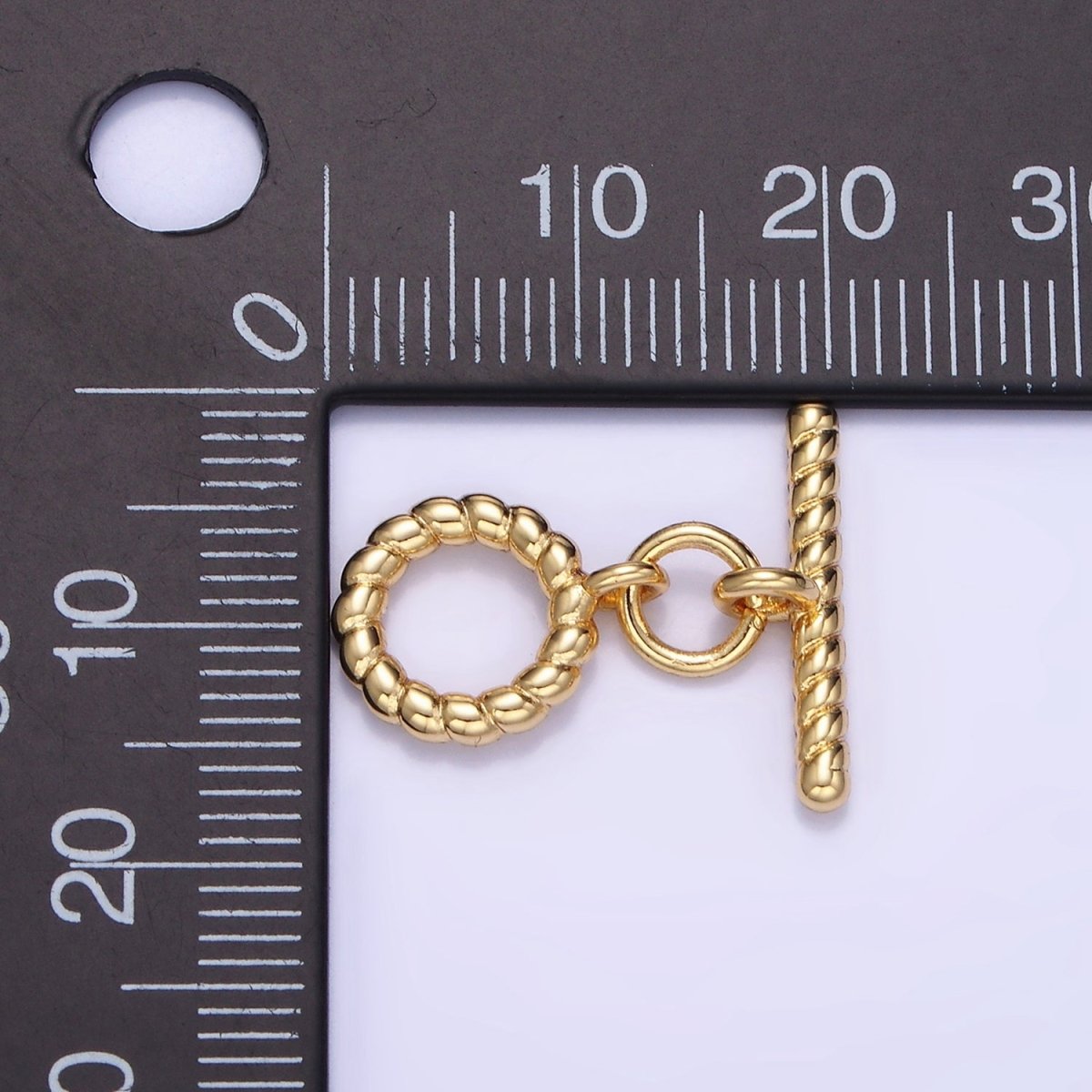 14K Gold plated 20mm Croissant Toggle Clasps Closure Findings | Z769 - DLUXCA