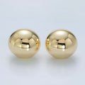 23mm Minimalist Round Dome Stud Earrings in Gold & Silver | AD648 AD649