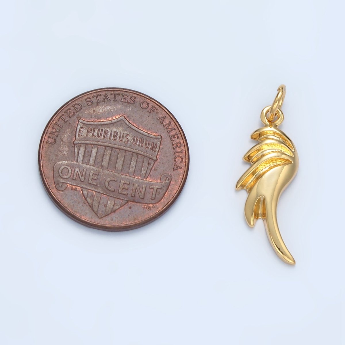 14K Gold plated 25mm Edged Geometric Minimalist Add - On Charm | AC174 - DLUXCA