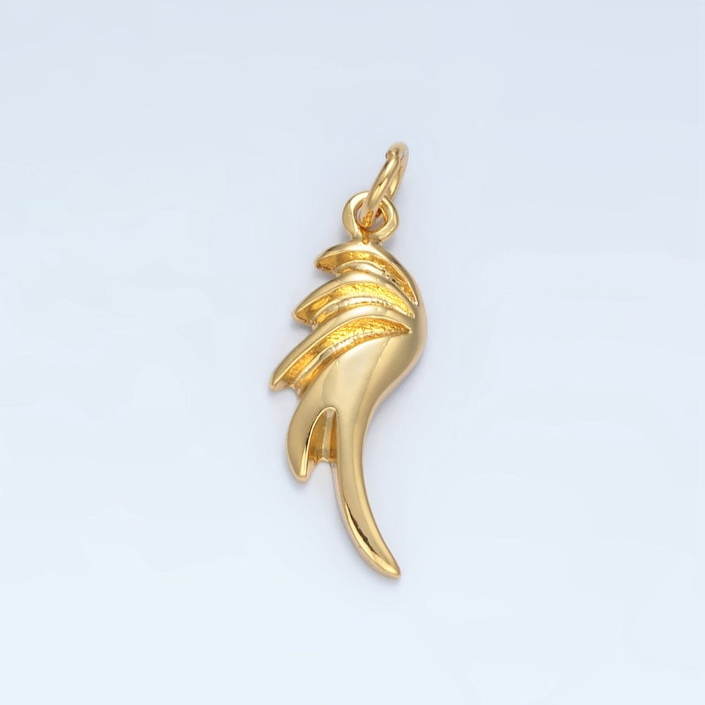 14K Gold plated 25mm Edged Geometric Minimalist Add - On Charm | AC174 - DLUXCA