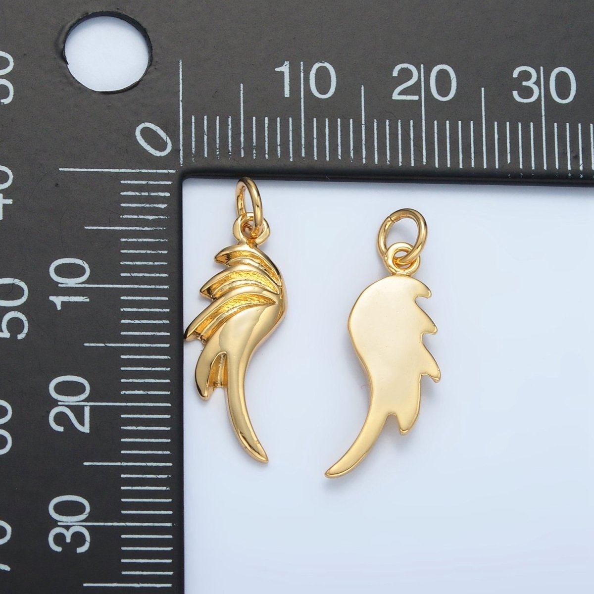 14K Gold plated 25mm Edged Geometric Minimalist Add - On Charm | AC174 - DLUXCA