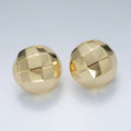 25mm Multifaceted Round Lightweight Stud Earrings in Gold & Silver | AD703 AD704