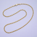 14K Gold plated 2.6mm Scroll 18 Inch Chain Necklace | WA-1503 Clearance Pricing - DLUXCA