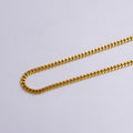 14K Gold plated 3.2mm Flat Concave Curb Unfinished Chain For Jewelry Making | ROLL-1416 Clearance Pricing - DLUXCA