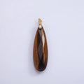 14K Gold plated 45mm Natural Gemstone Teardrop Briolette Beads Charm | AC921 - AC927 - DLUXCA