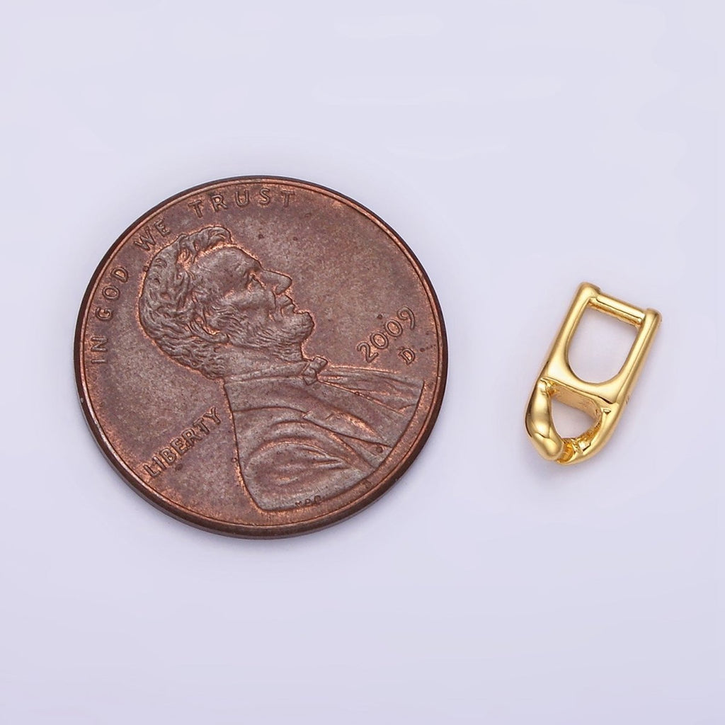 14K Gold plated 4.7mm Snap Lock Hook Minimalist Jewelry Making Closure Supply | Z591 - DLUXCA