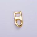 14K Gold plated 5mm Snap Lock Hook Minimalist Jewelry Closure Findings Supply | Z592 - DLUXCA