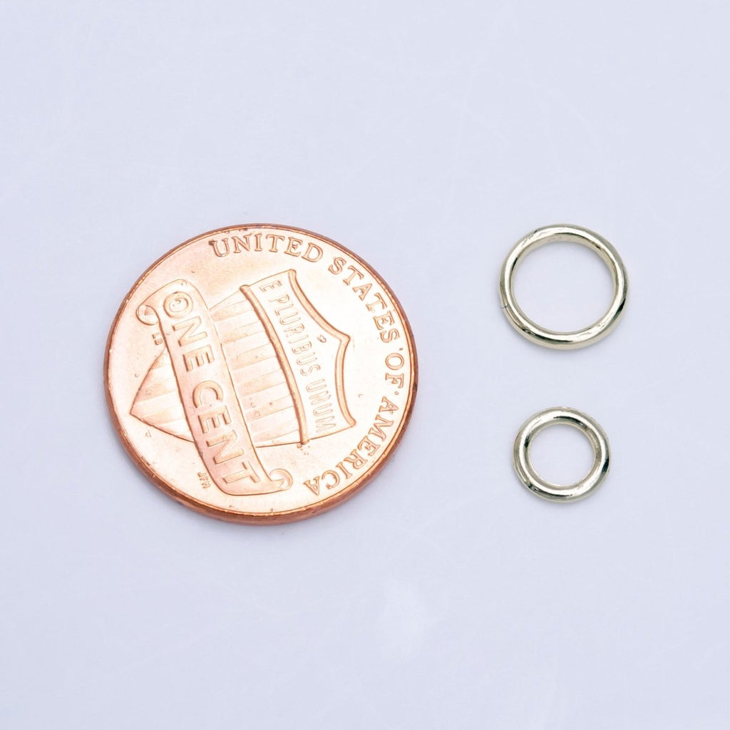 14K Gold plated 6mm, 8mm Soldered Close Jump Ring Jewelry Making Supply Pack | Z-908 Z-909 - DLUXCA