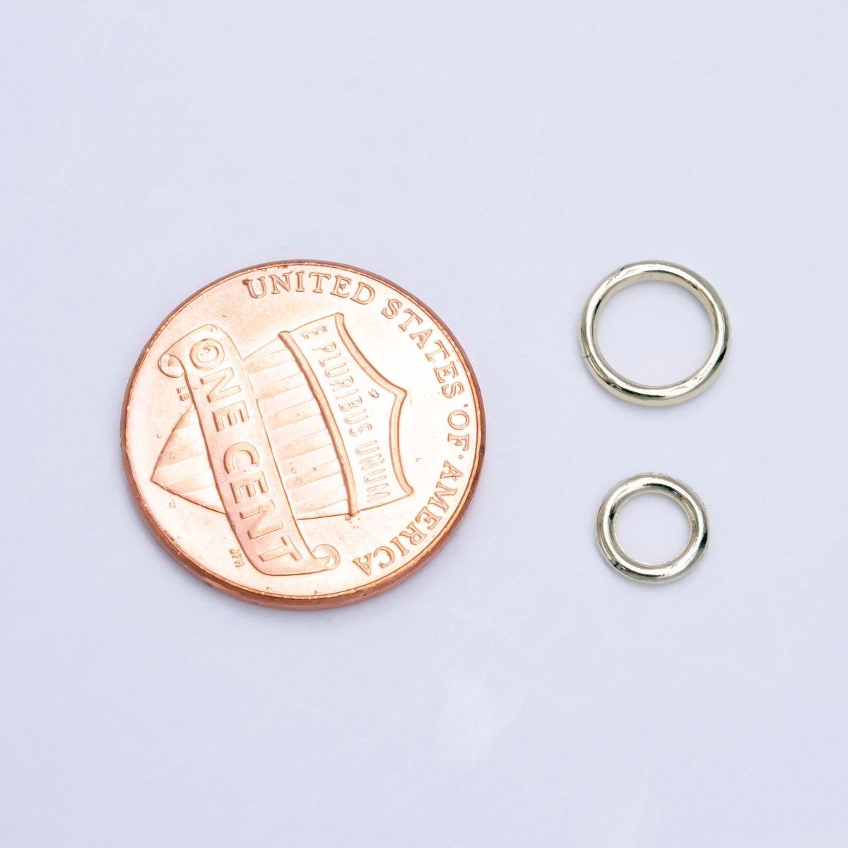 14K Gold plated 6mm, 8mm Soldered Close Jump Ring Jewelry Making Supply Pack | Z-908 Z-909 - DLUXCA
