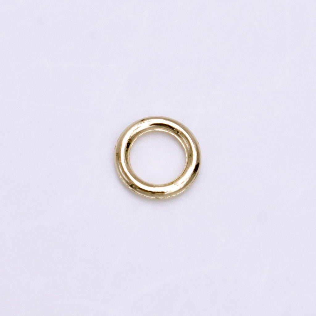 14K Gold plated 6mm, 8mm Soldered Close Jump Ring Jewelry Making Supply Pack | Z-908 Z-909 - DLUXCA
