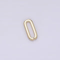 14K Gold plated 8mm Open, Closed Oblong Paperclip Link Minimalist Jewelry Findings Supply | Z-537 Z-538 - DLUXCA