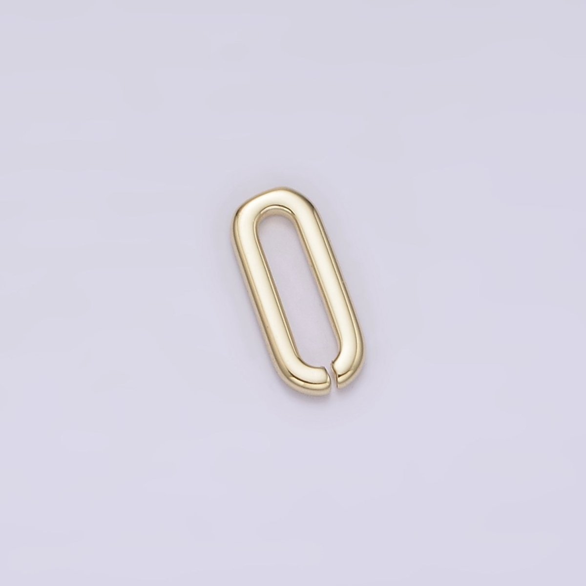 14K Gold plated 8mm Open, Closed Oblong Paperclip Link Minimalist Jewelry Findings Supply | Z-537 Z-538 - DLUXCA