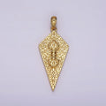 14K Gold plated Artisan Magician manifestation Charm Double Sided Pendant in Gold & Silver | AH124