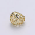 14k Gold plated Beads Gold Filigree Spacer Charm Beads for Bracelet Necklace Jewelry Making Supply, B-378 - DLUXCA