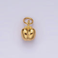 14K Gold plated Bell Pepper Paprika Fruit Puffed Minimalist Add-On Charm | AG404 - DLUXCA