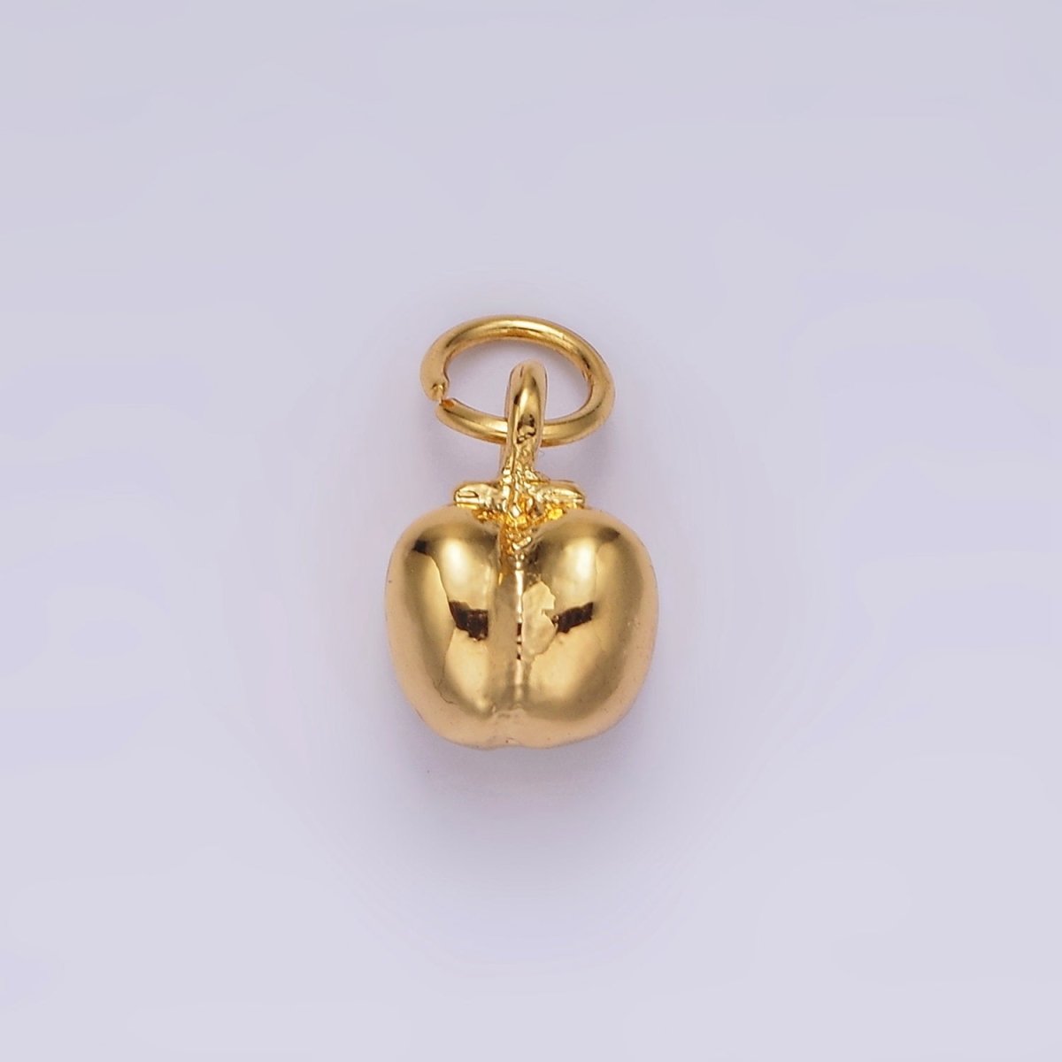 14K Gold plated Bell Pepper Paprika Fruit Puffed Minimalist Add-On Charm | AG404 - DLUXCA