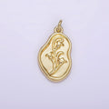 14K Gold plated Birth Flower September Morning Glory Personalized Charm | AG270 - DLUXCA