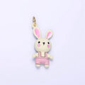14K Gold plated Bunny Rabbit Overalls Mini Charm | D056 - DLUXCA