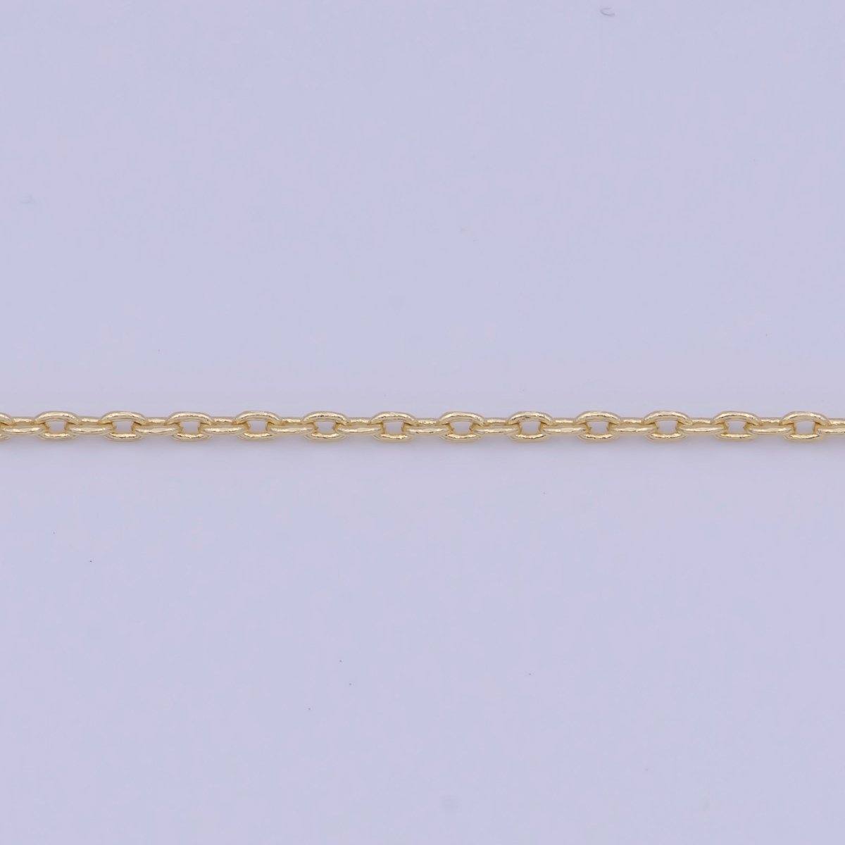 14K Gold plated Cable Chain Minimalist Necklace Fine Link Chain Necklace 18 inch Length, 0.6mm Width Ready to Wear | WA-1112 Clearance Pricing - DLUXCA