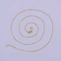 14K Gold plated Cable Chain Minimalist Necklace Fine Link Chain Necklace 18 inch Length, 0.6mm Width Ready to Wear | WA-1112 Clearance Pricing - DLUXCA