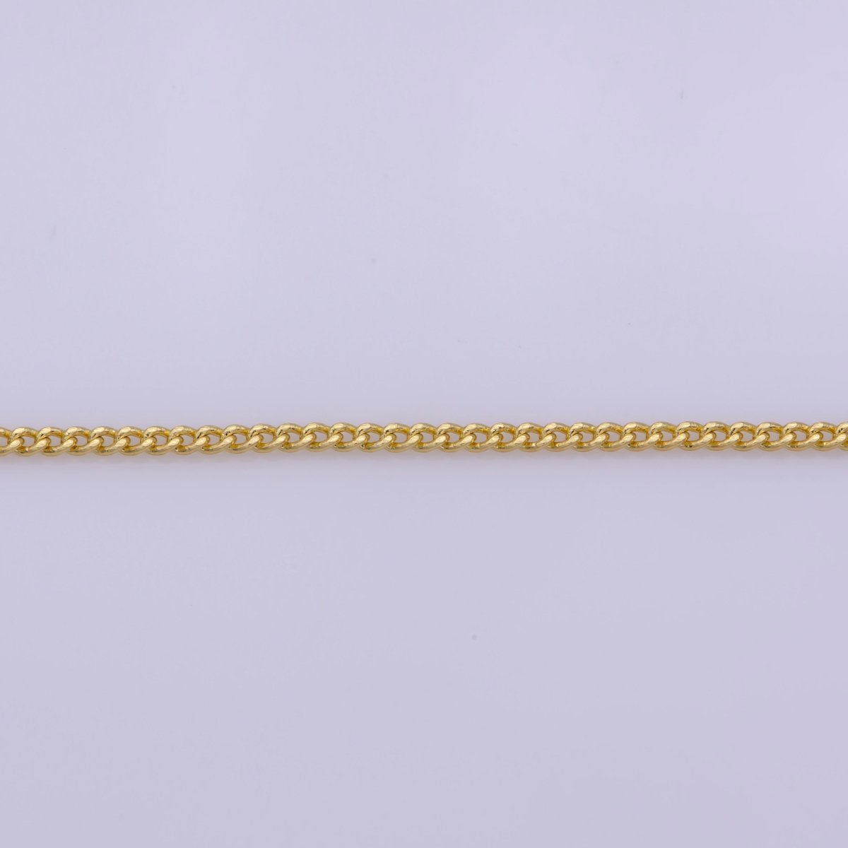 14k Gold plated Cable Finished Chain, Necklace 19.5 inch Chain for Layering Necklace, Dainty 1mm w/ Spring Clasps | WA-390 Clearance Pricing - DLUXCA