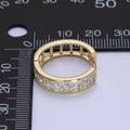 14K Gold plated Clear Baguette Lined 22mm, 15mm Huggie Hoop Earrings | V-023 V-028 - DLUXCA