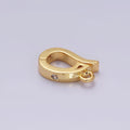 14K Gold plated Clear CZ Snap Interchangeable Charm Holder Jewelry Supply in Gold & Silver | Z-479 Z-480 - DLUXCA