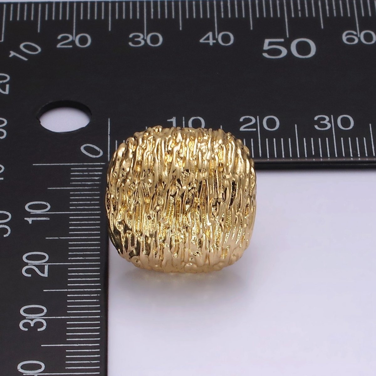 14K Gold plated Curved Textured Rounded Square Dome Stud Earrings in Gold & Silver | V483 V484