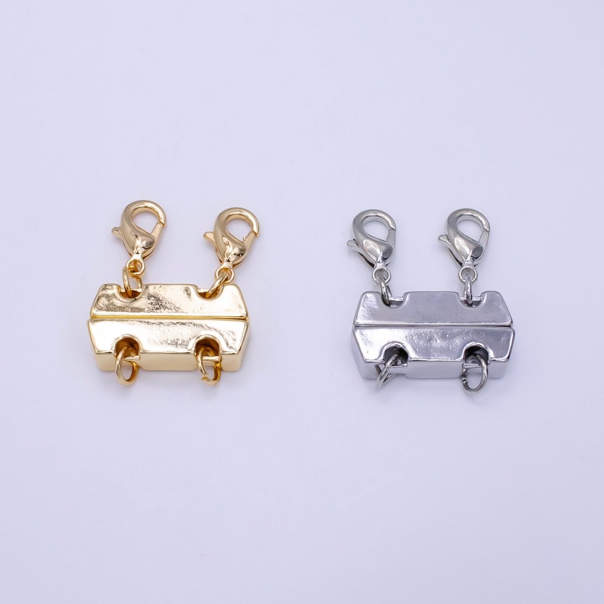 14K Gold plated Double Lobster Clasps Layered Detangler Findings in Gold & Silver | Z786 - DLUXCA