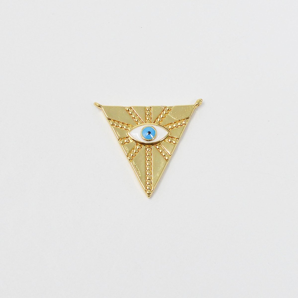 14k Gold plated Eye of Providence Symbol Pendant All Seeing Eye Necklace Illuminati Emblem Third Eye Amulet Talisman Sign Medallion F-559 - DLUXCA