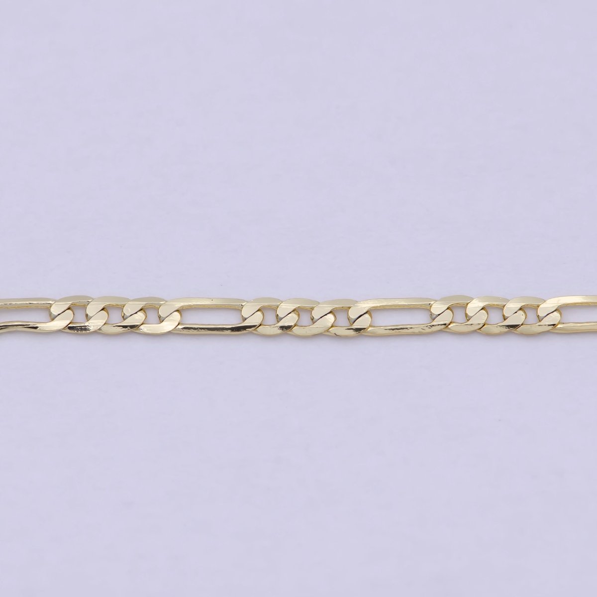 14K Gold plated Figaro Chain Necklace Lead Nickel Free 1.8mm Figaro Ready To Wear | WA-799 Clearance Pricing - DLUXCA